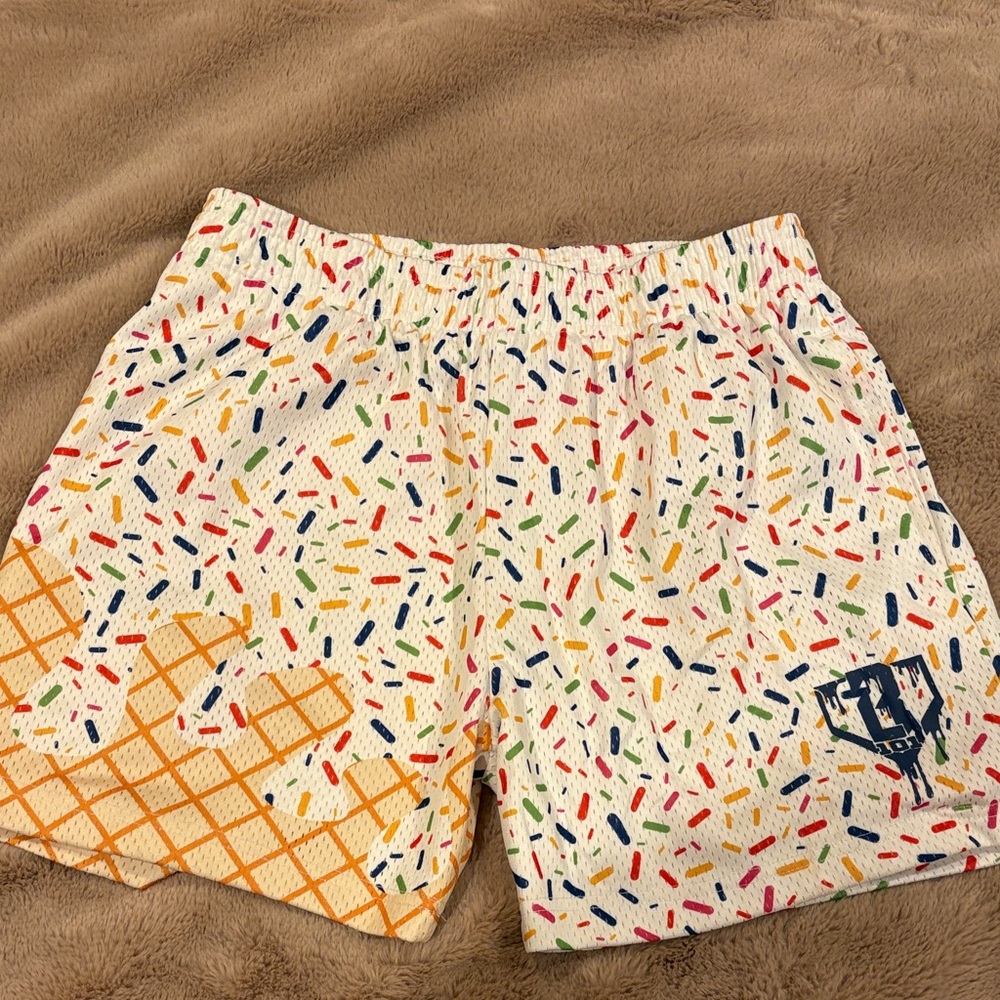 Baseball Lifestyle Marshmallow Ice Cream Shorts Sz Adult S